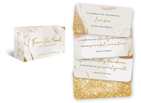 From The Heart Affirmation Cards And Bag Deck Rockpool Esoteric Anna Stark NEW