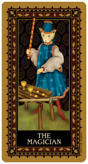 Medieval Cat Tarot Deck by Lawrence Teng w/ Velvet Bag US Games 78 Cards