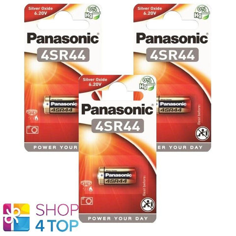 3 Panasonic 4Sr44 Silver Oxide Battery 6.2V 544 Px28 4G13 4Lr44 1Bl NEW
