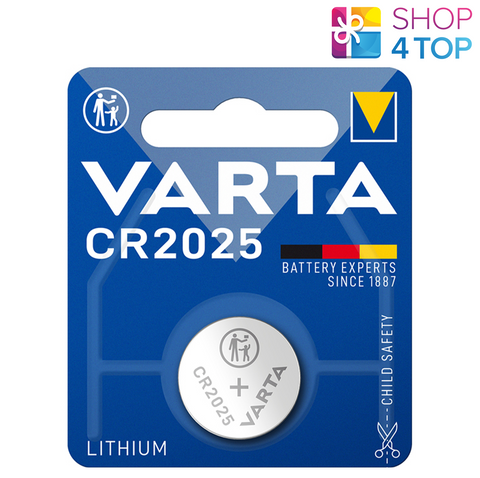 Varta Cr2025 Lithium Battery Blister 3V Coin Cell Button Dl 2025 Exp 2033 NEW