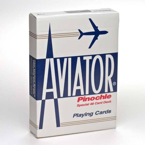 12 Aviator Playing Cards Decks Pinochle Standard Index 6 Blue 6 Red Poker Box