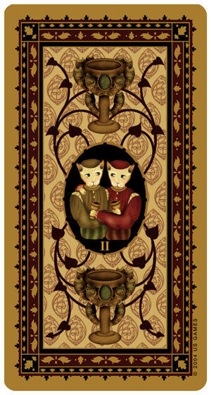 Medieval Cat Tarot Deck by Lawrence Teng w/ Velvet Bag US Games 78 Cards