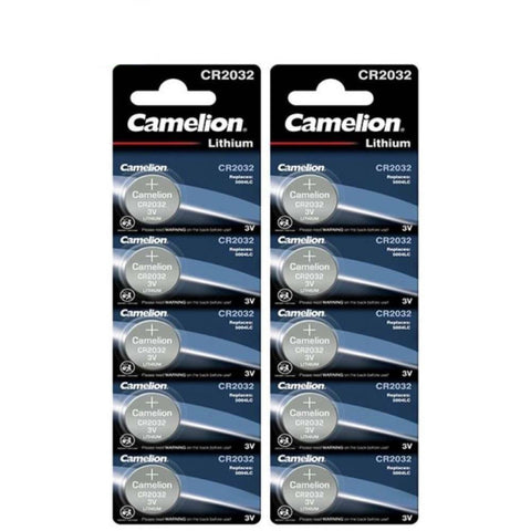 10x Camelion CR2032 3V Lithium Coin Cell Batteries DL2032 BP5 Watch