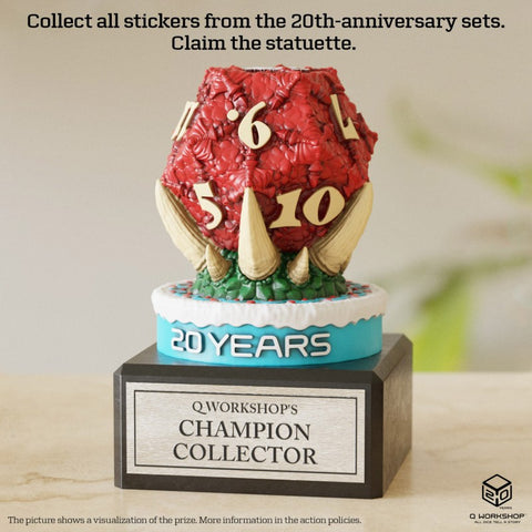 Q-Workshop 20 Years Elvish Dice Set Black & Turquoise Limited Edition S20Y01