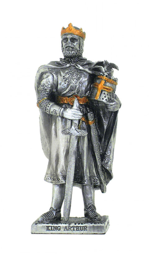 Italfama King Arthur Pewter Figurine 10cm Medieval Knight Decor Italy