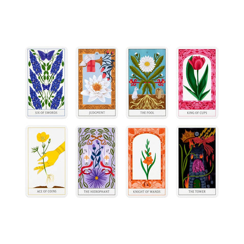 Floral Language Tarot Card Deck & Guidebook 78 Cards by Kaddo