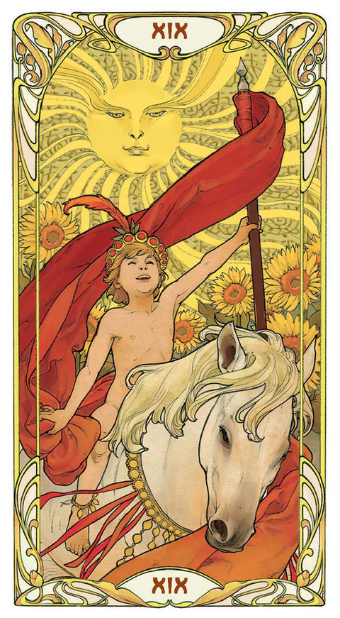 Golden Art Nouveau Tarot Grand Trumps 22 Cards Deck Esoteric Lo Scarabeo