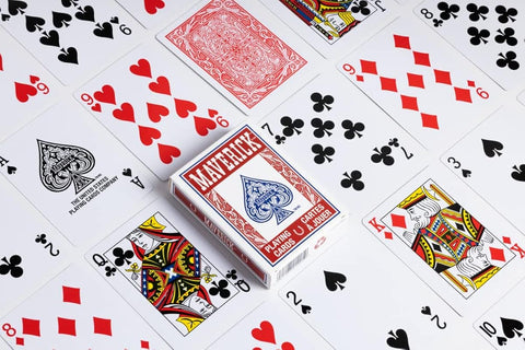 2x Decks Maverick Blue/Red Playing Cards Poker Standard Index Magic Tricks