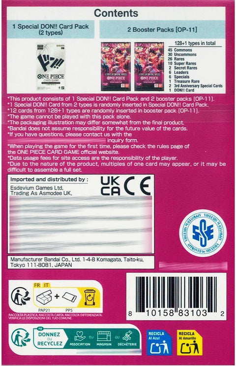 One Piece Card Game DP07 Double Pack Vol.7 EN OP-11 Booster Set