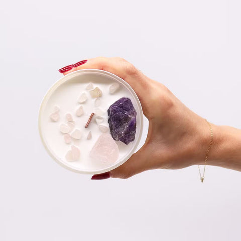 Chakra Crystal Candle - Third Eye Chakra Ancient Wisdom