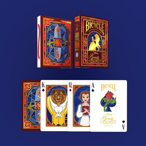 Bicycle Disney Beauty and the Beast Playing Cards Poker Deck Gold Foil