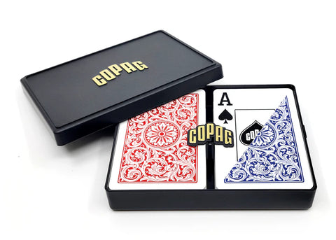 Copag Elite Bridge Size Playing Cards Double Deck Jumbo Index Red Blue 597-3
