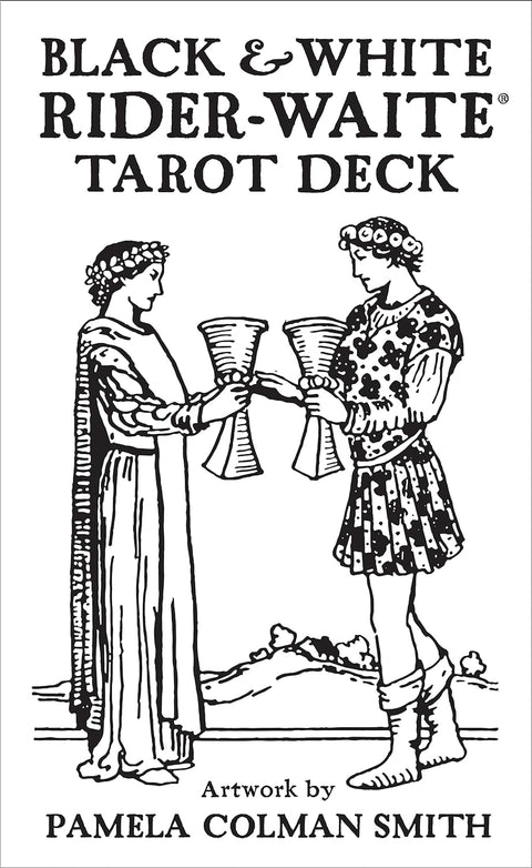 Black & White Rider-Waite Tarot Cards Deck & Guidebook US Games Systems