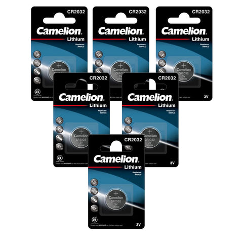 6x Camelion CR2032 3V Lithium Coin Cell Batteries DL2032 Watch Remote