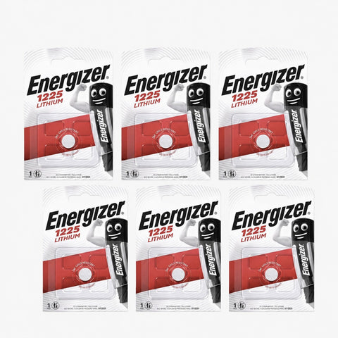6x Energizer BR1225 3V Lithium Coin Cell Batteries Blister Pack