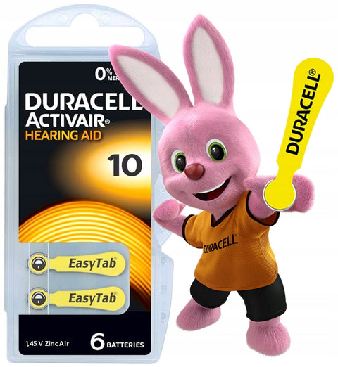 120x Duracell Activair Size 10 Hearing Aid Batteries Zinc Air 1.45V