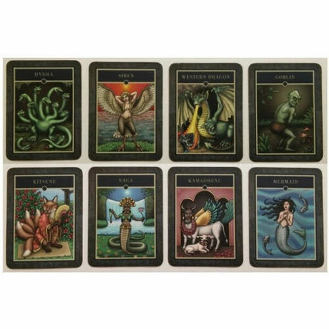 Mythical Creatures Oracle Deck 44 Cards Guidebook & Velvet Bag Schiffer
