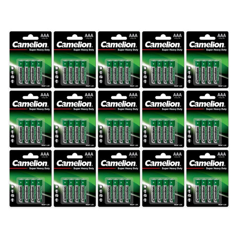 60x Camelion Super Heavy Duty AAA R03P batteries - 15 blister packs of 4