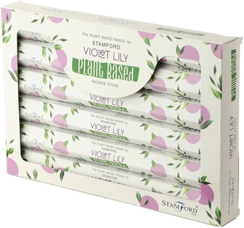 20x Stamford Premium Violet Lily Plant Based Incense Sticks