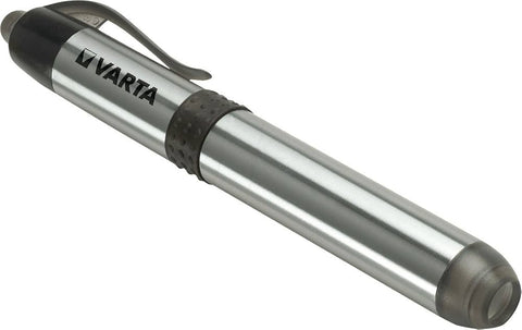 VARTA Pen Light LED Flashlight Aluminum Pocket Torch with AAA Battery