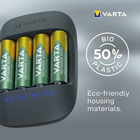Varta Eco Charger AA AAA Battery Charger USB Output Bio Plastic Housing