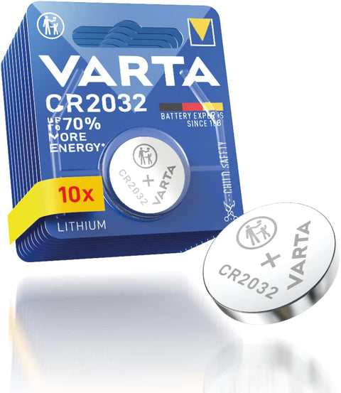 10x Varta CR2032 3V Lithium Coin Cell Button Batteries for Watches