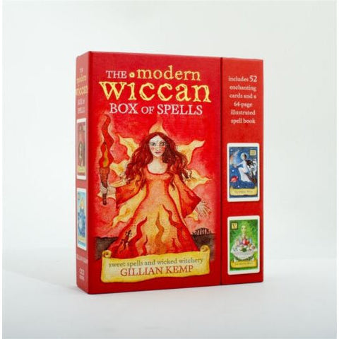 Modern Wiccan Box of Spells 52 Card Deck & Spell Book Set Witch Tarot