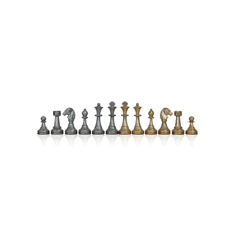 Italfama Gold & Silver Metal Chess Pieces Set, 4.8cm King, Made in Italy