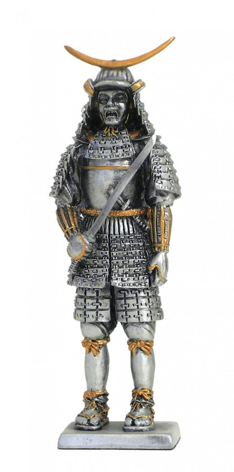Italfama Samurai Soldier Pewter Figurine, Hand-Painted, 11cm, Made in Italy