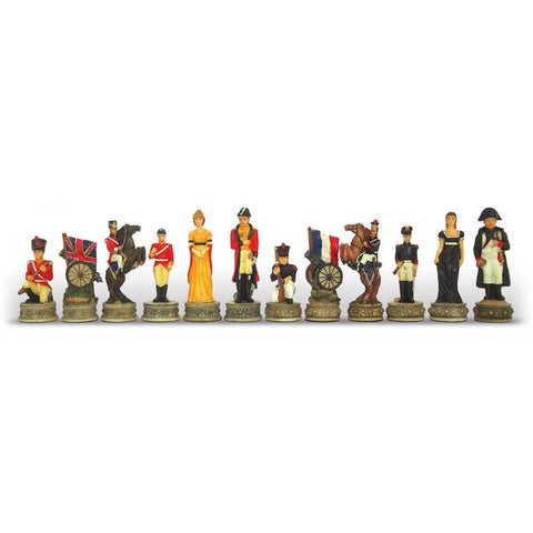 Italfama Waterloo Battle Hand-Painted Resin Chess Pieces, King 8cm Italy