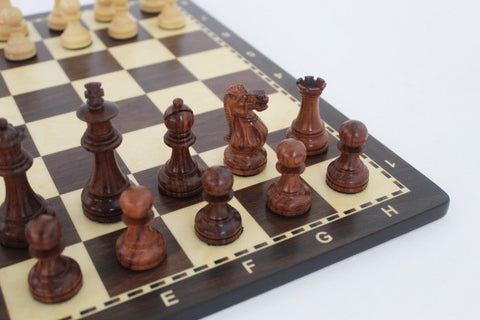 Italfama Walnut Wood Chess Set 40cm Board Handmade in Italy Notation