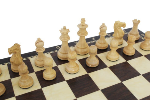 Italfama Walnut Wood Chess Set 40cm Board Handmade in Italy Notation