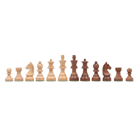 Italfama Acacia Wood Chess Pieces Set, Weighted, Handcrafted, Made in Italy