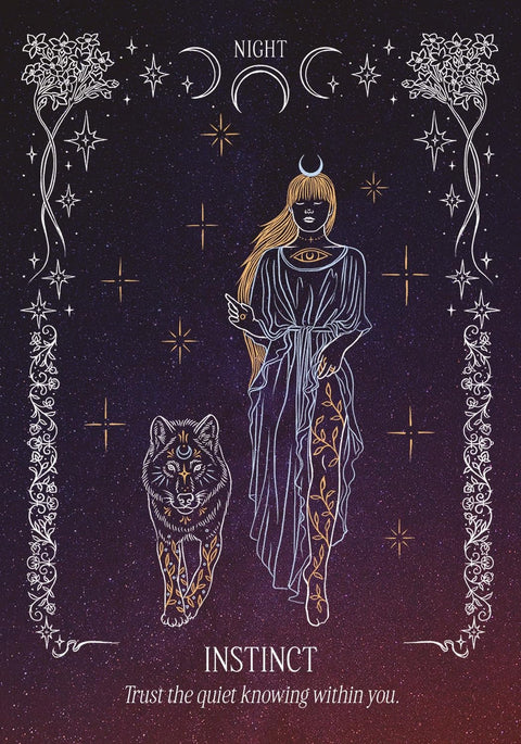 The Light in the Dark Oracle Cards Deck by Lucia Dami, 44 Cards + Guidebook