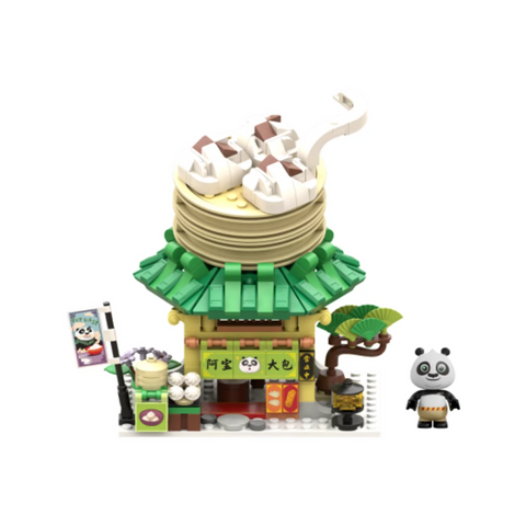 Kung Fu Panda Mini Street View Po’s Dumpling Shop Building Set
