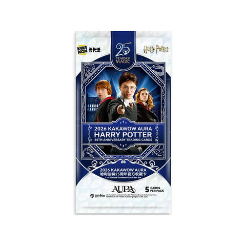 KAKAWOW Aura Harry Potter 25th Anniversary Trading Cards Box 10 Packs Sealed