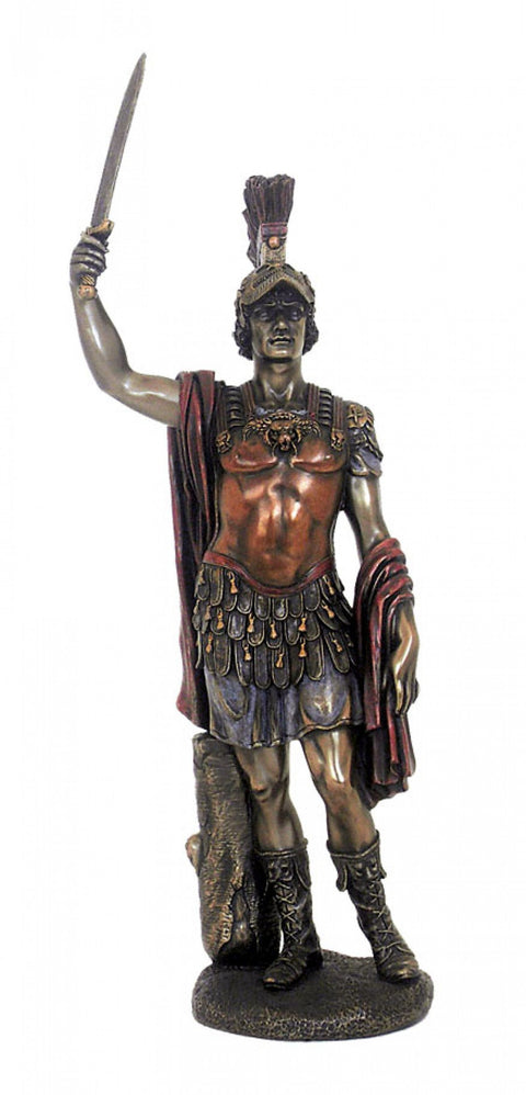 Roman Centurion Bronze Resin Statue 33cm Italfama Made in Italy