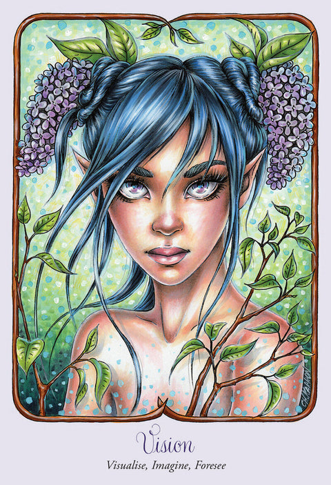 Faery Temple Oracle Card Deck by Suzy Cherub & Christine Karron Blue Angel