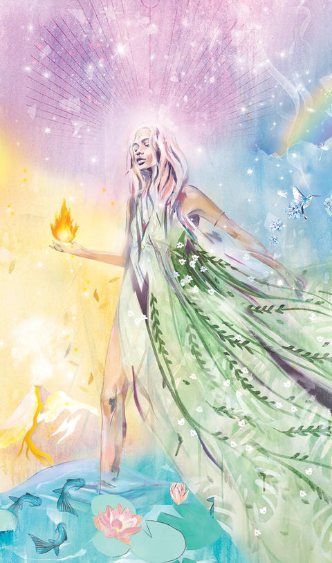 Golden Keys of Gaia Oracle Cards Deck & Guidebook Blue Angel