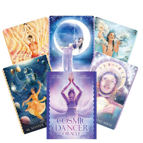Cosmic Dancer Oracle Cards Deck by Sedona & Tess Blue Angel 44-Card Set