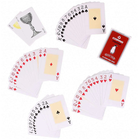 Copag Pinguim Red Bridge Size Playing Cards Deck – 54-Card Paper