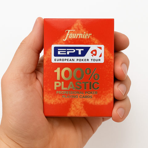 Fournier EPT Red European Poker Tour Cards 100% Plastic: Professional Deck