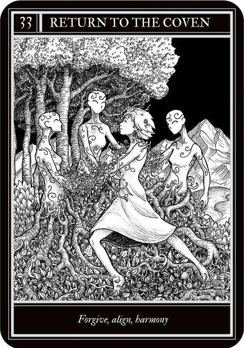 Coven Oracle Cards Deck by Rockpool Publishing 36-Card Set with Guidebook