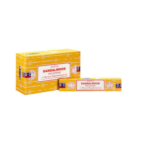 Satya Sandalwood Incense Sticks 15g Hand Rolled Aromatic Yoga Meditation
