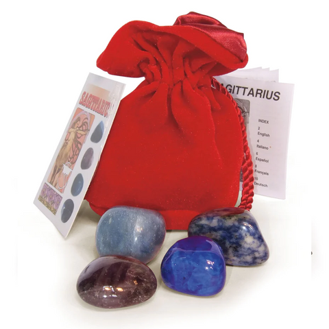 Sagittarius Zodiac Crystal Talisman Set with Amethyst by Lo Scarabeo