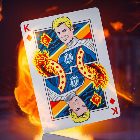 Marvel Fantastic Four Playing Cards by Theory11 Blue Poker Deck