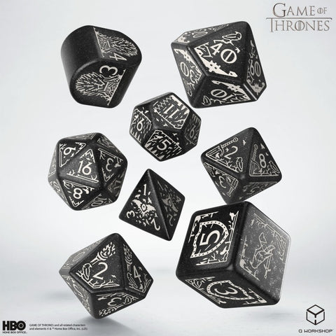 Game of Thrones Night's Watch Dice Set 8pc Q-Workshop RPG Official DND