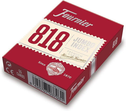 6x Fournier 818 Jumbo Index Red Poker Playing Cards Casino Quality
