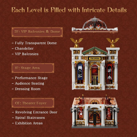 Opera Theatre Building Blocks Set by Pantasy