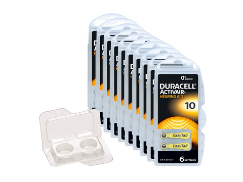 6x Duracell Activair Hearing Aid Batteries Size 10 Zinc Air 1.45V Mercury Free